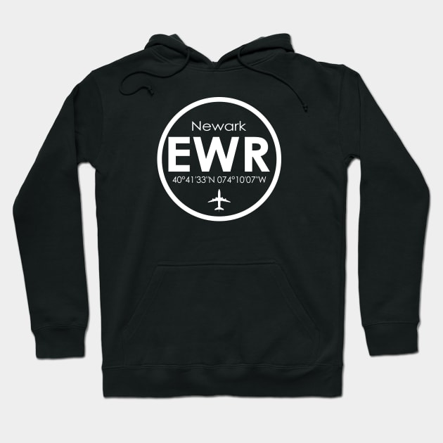 EWR, Newark Liberty International Airport Hoodie by Fly Buy Wear